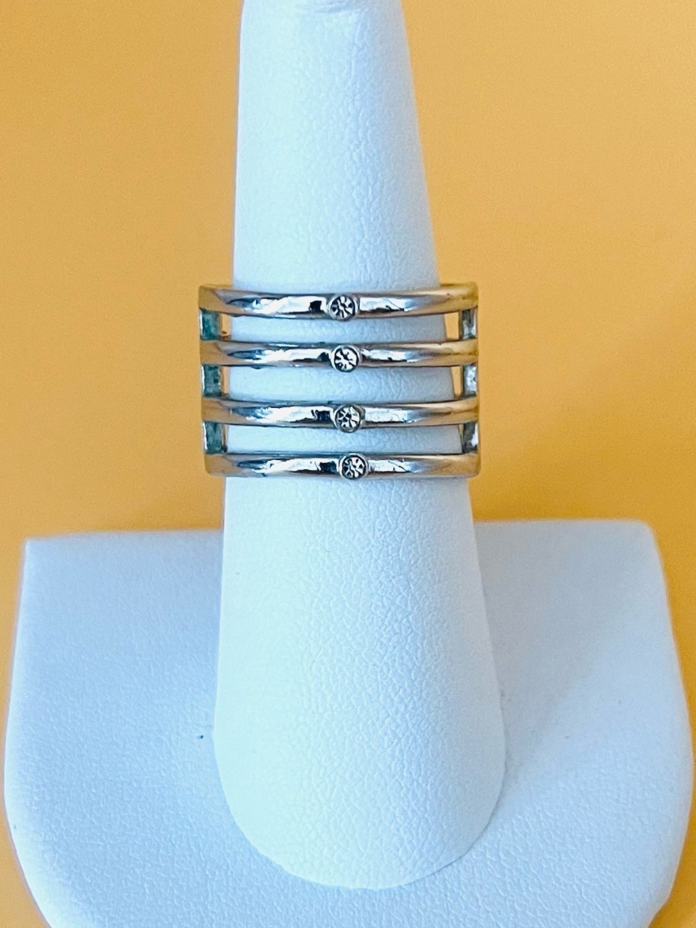 Stainless steel Stacked Rings size 7.5